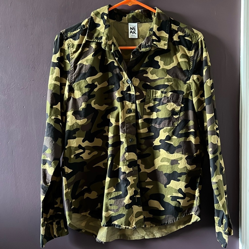 Zumba Camouflage Button Up Shirt